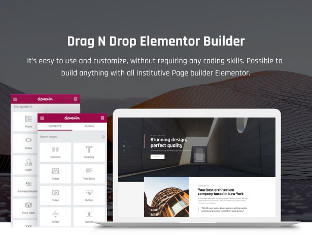 Elementor Page builder Architecture Website