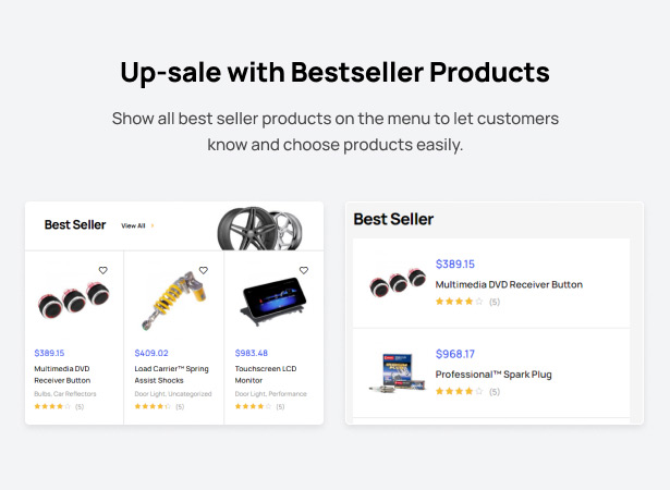 Autozpro Auto Parts WooCommerce WordPress Theme best-seller products