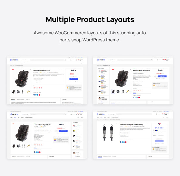 Autozpro Auto Parts WooCommerce WordPress Theme Multi-Layouts