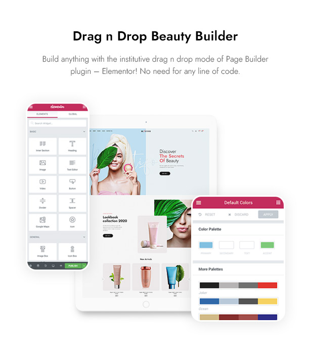 Beautifo Cosmetics WordPress Theme - Build Beauty Website with Elementor