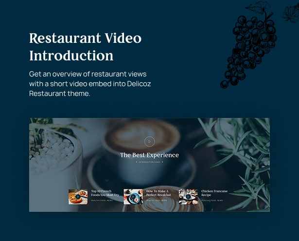 Delicioz – Restaurant WordPress Theme