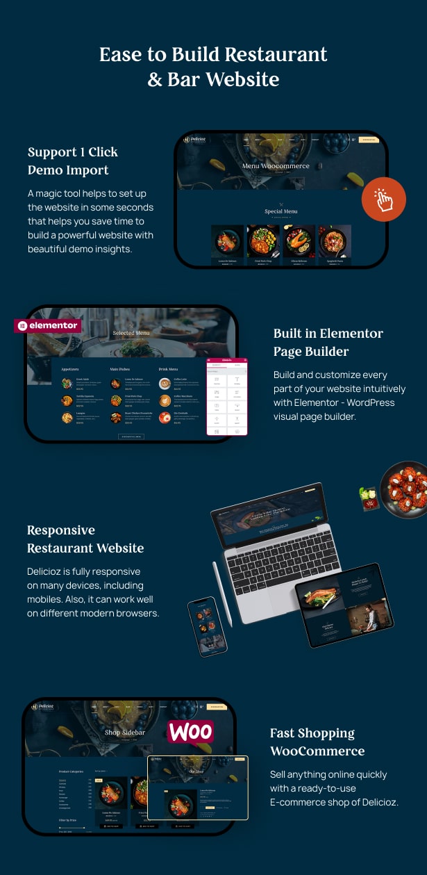 Delicioz – Restaurant WordPress Theme