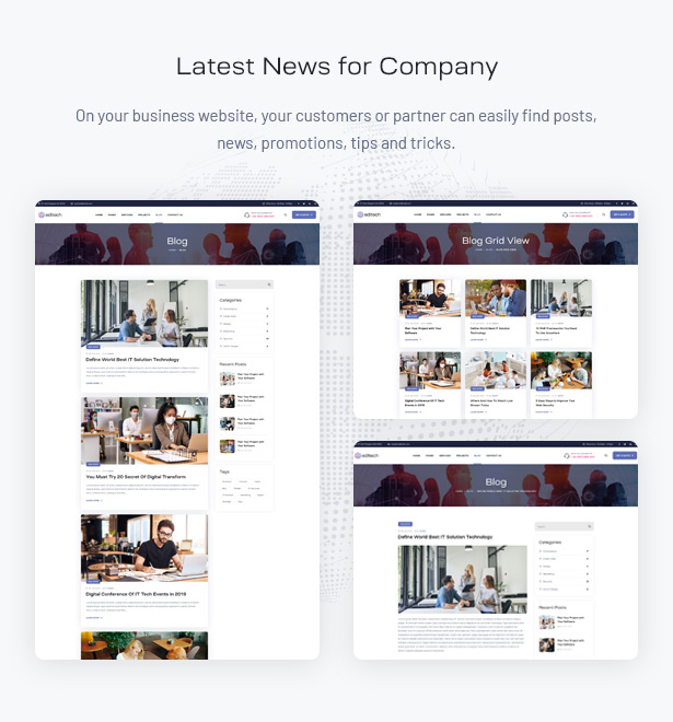 Editech Corporate Business WordPress Theme - Latest News for Business