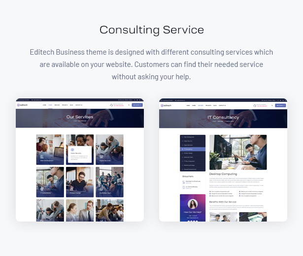 Editech Corporate Business WordPress Theme - IT Business Services