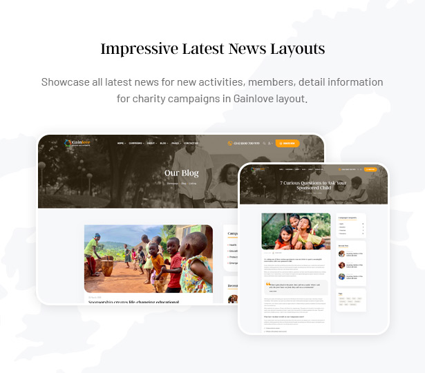 Gainlove – Nonprofit Charity WordPress Theme