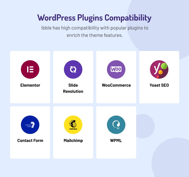 Ibble School- Education WordPress Theme plugins compatibility