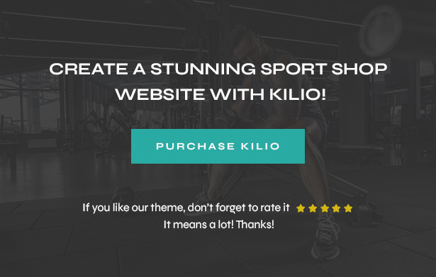 Kilio –  Sport Shop WooCommerce WordPress Theme