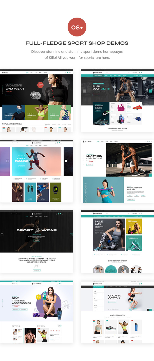 08 Premade Homepages Sport Wordpress Theme