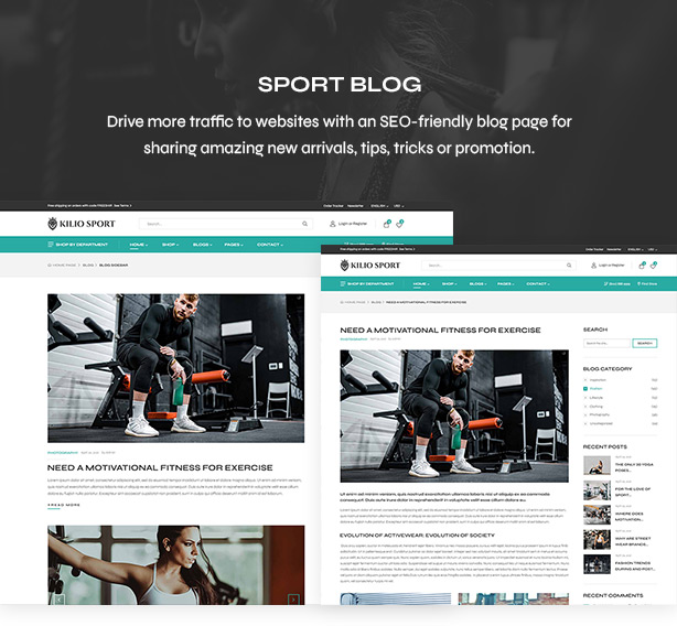 Blog Page - Sport Wordpress Theme