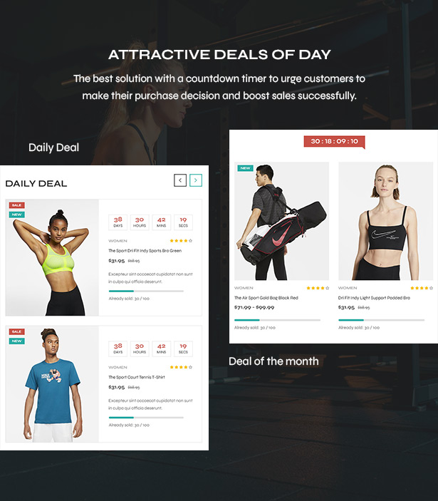 Deals of the day - Sport WordPress Theme