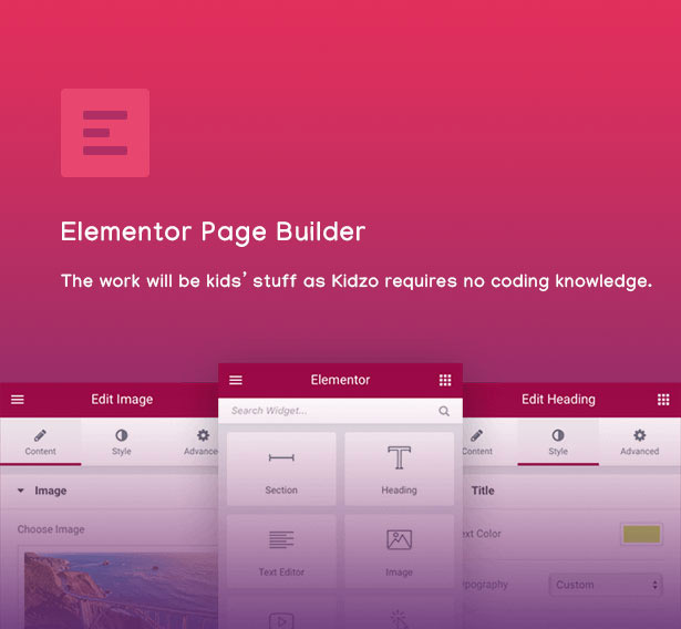 Kindero Education School WordPress Theme - Elementor Page Builder WordPress Editor