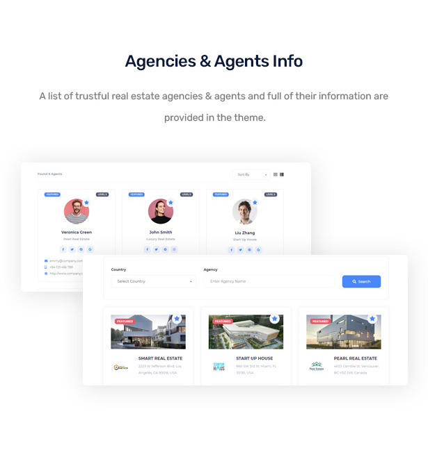 Latehome Real Estate WordPress Theme - Useful Agencies & Agents Info