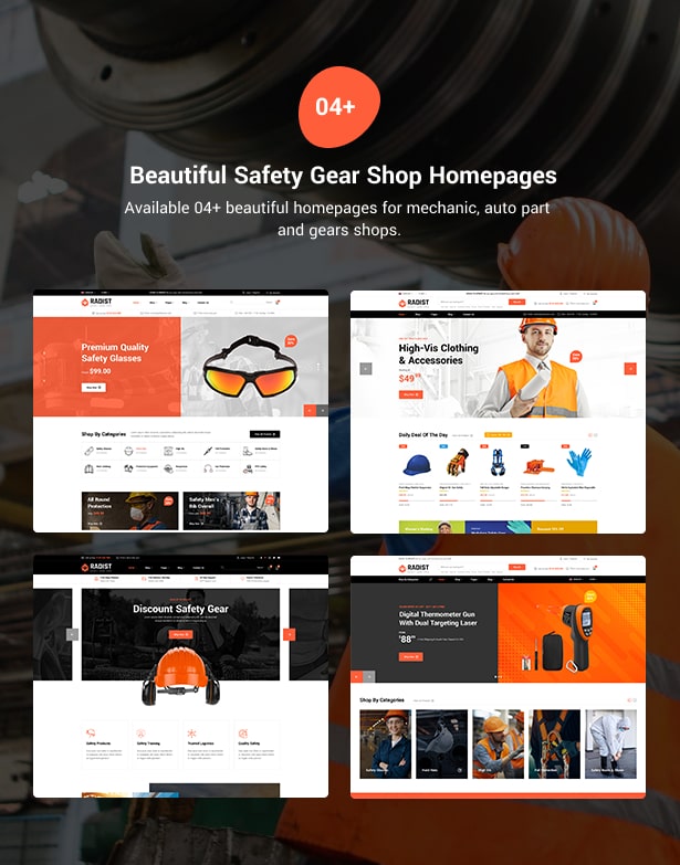 Radist Gear Shop WordPress Theme