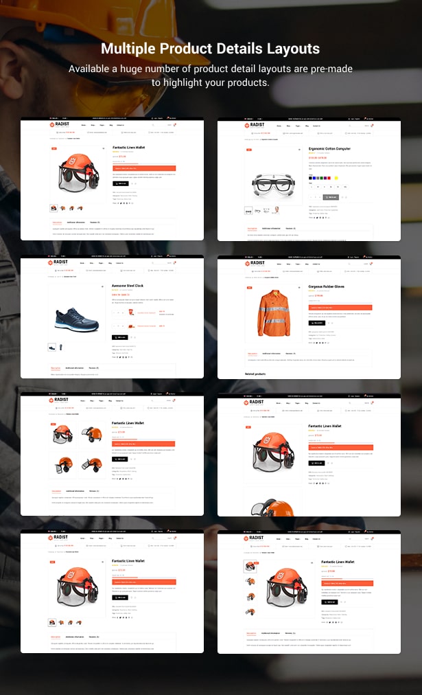 Radist Gear Shop WordPress Theme