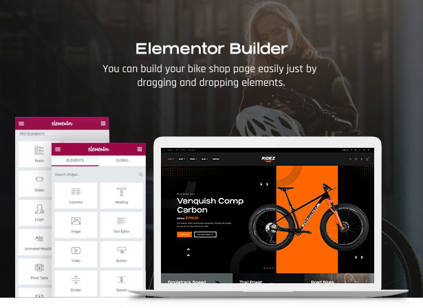 Bike Shop WordPress Theme Elementor